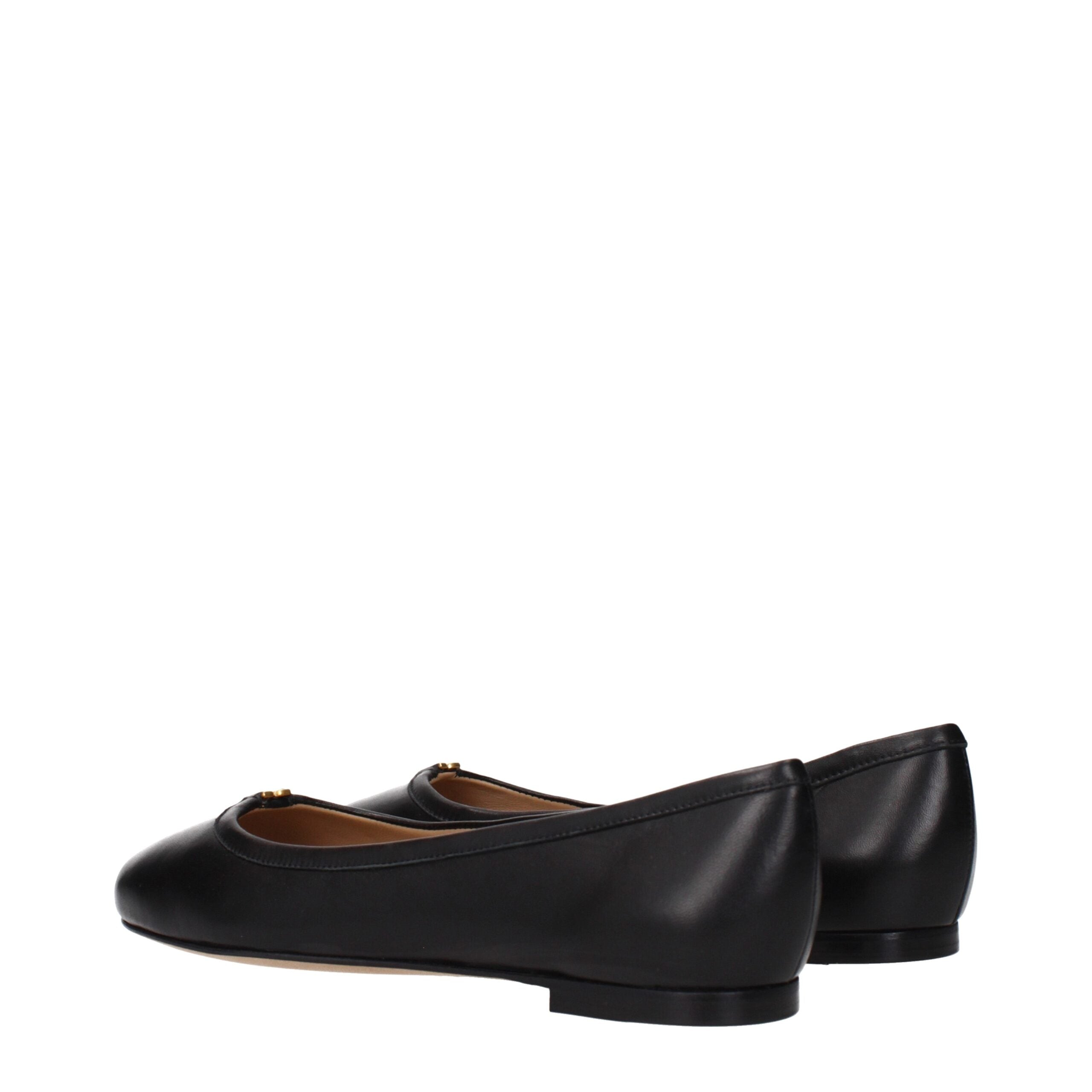 Chloé Black Leather Ballet Flats Chloé