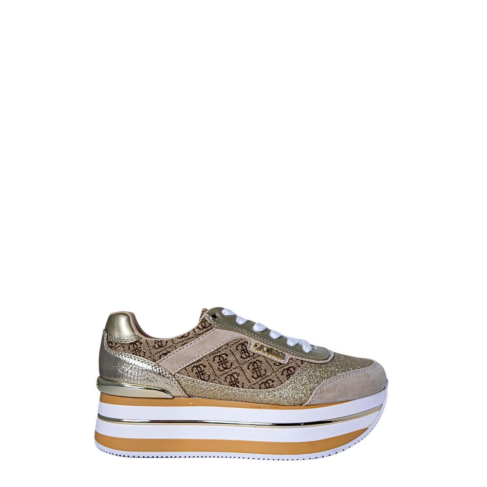 Guess Beige Polyester Sneaker Guess