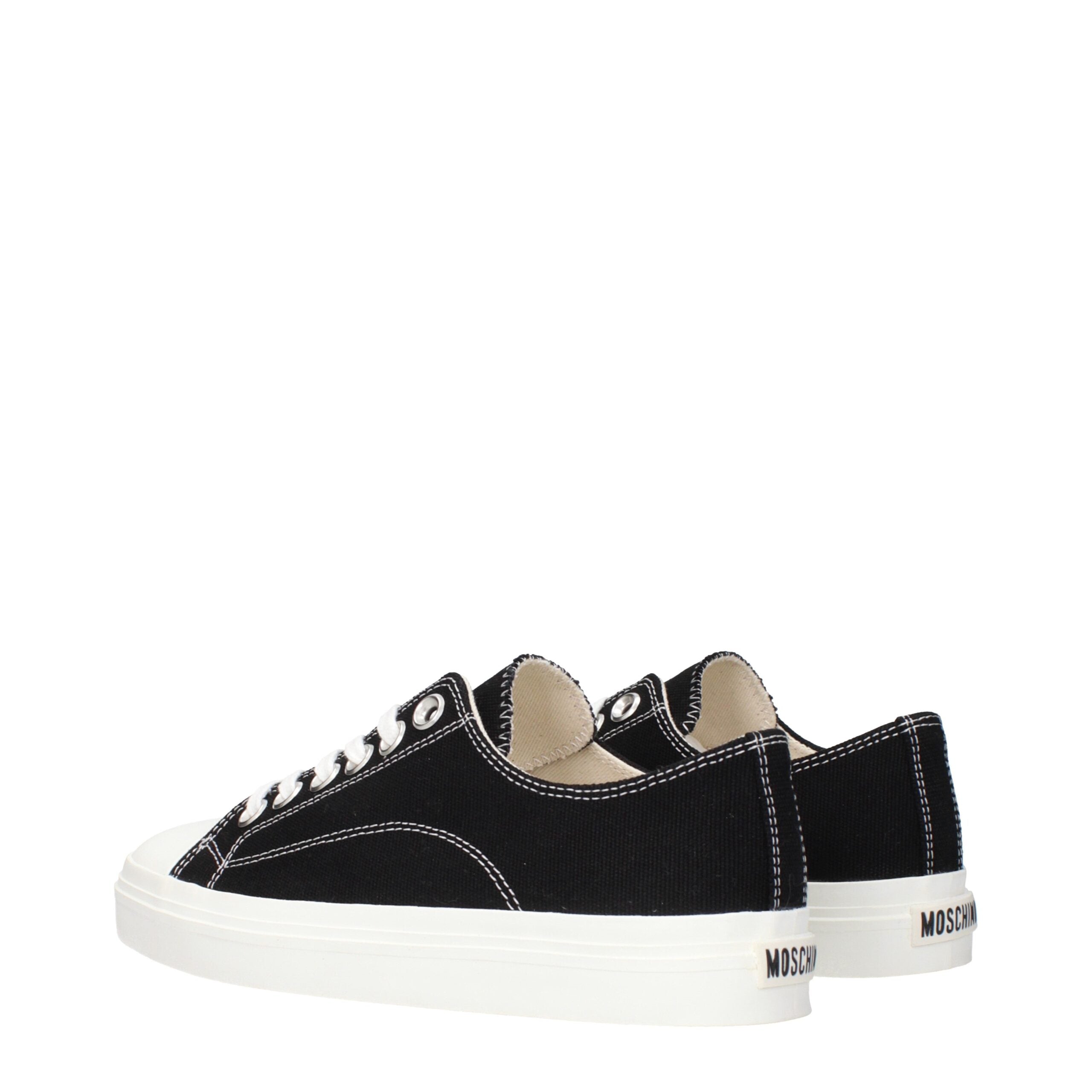 Moschino Black Fabric Low Top Sneakers Moschino