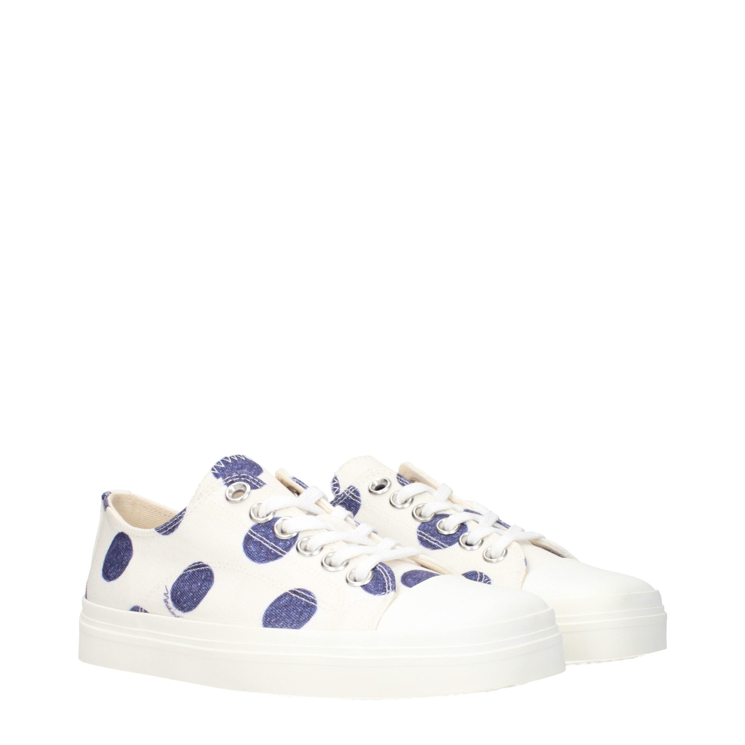 Moschino White Fabric Low Top Sneakers Moschino