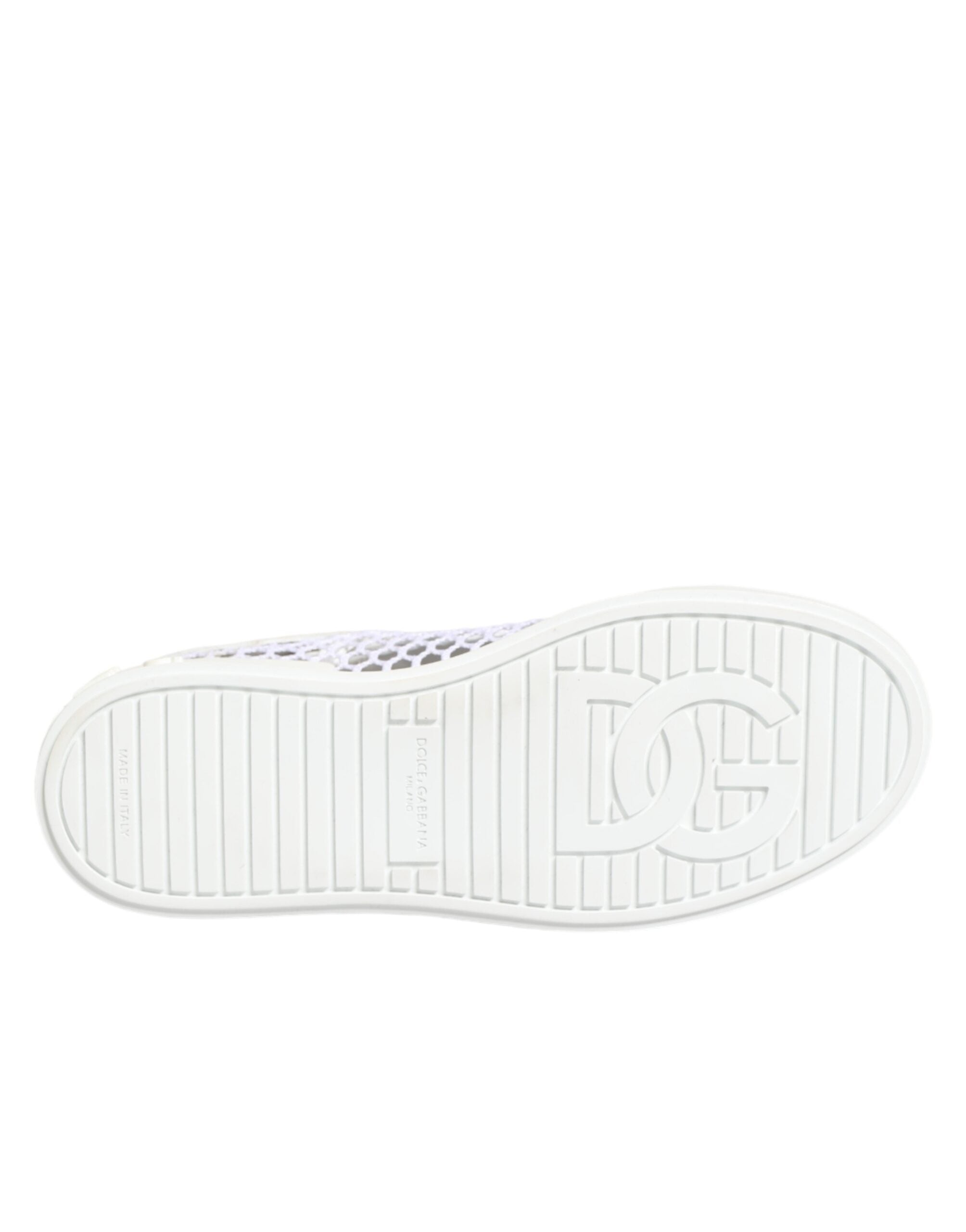 Dolce & Gabbana White Mesh Inserts Low Top Sneakers Shoes Dolce & Gabbana