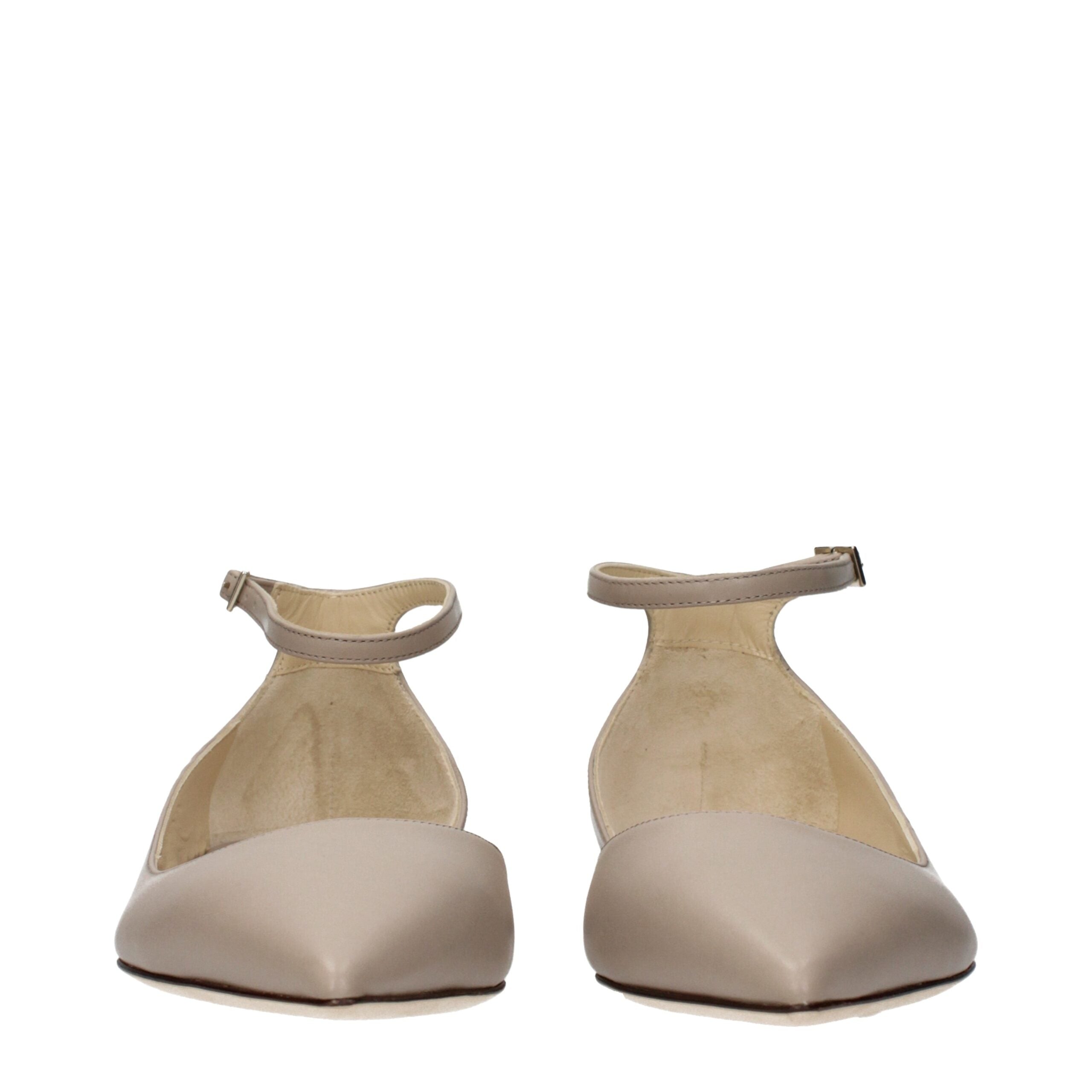 Jimmy Choo Gray Leather Ballet Flats Jimmy Choo