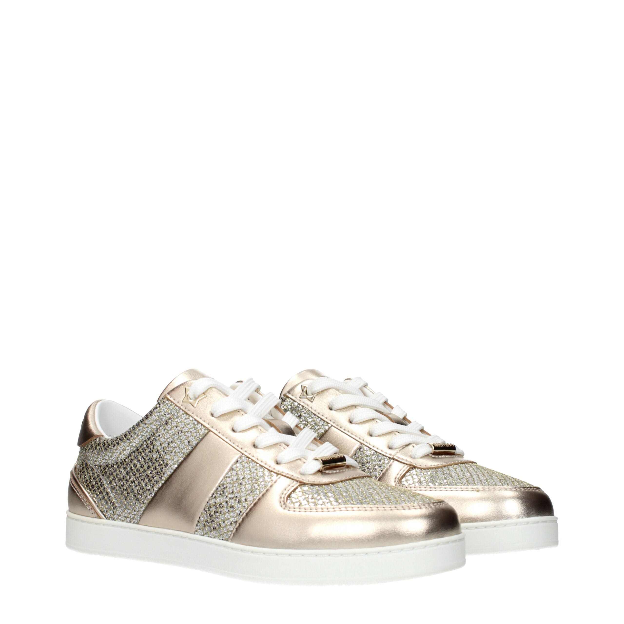 Jimmy Choo Gold Leather Sneakers Jimmy Choo
