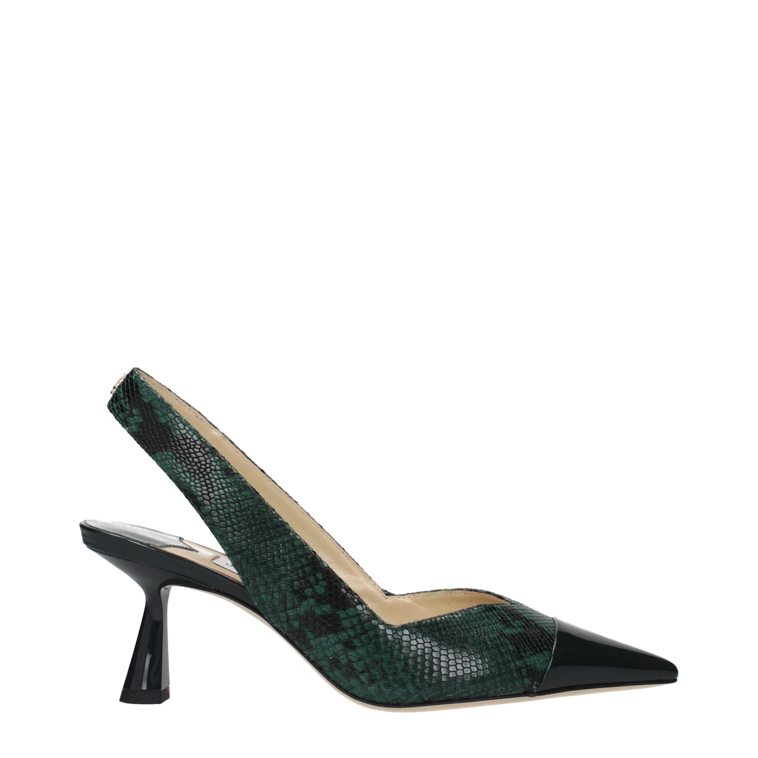 Jimmy Choo Green Leather High Heel Pumps Jimmy Choo
