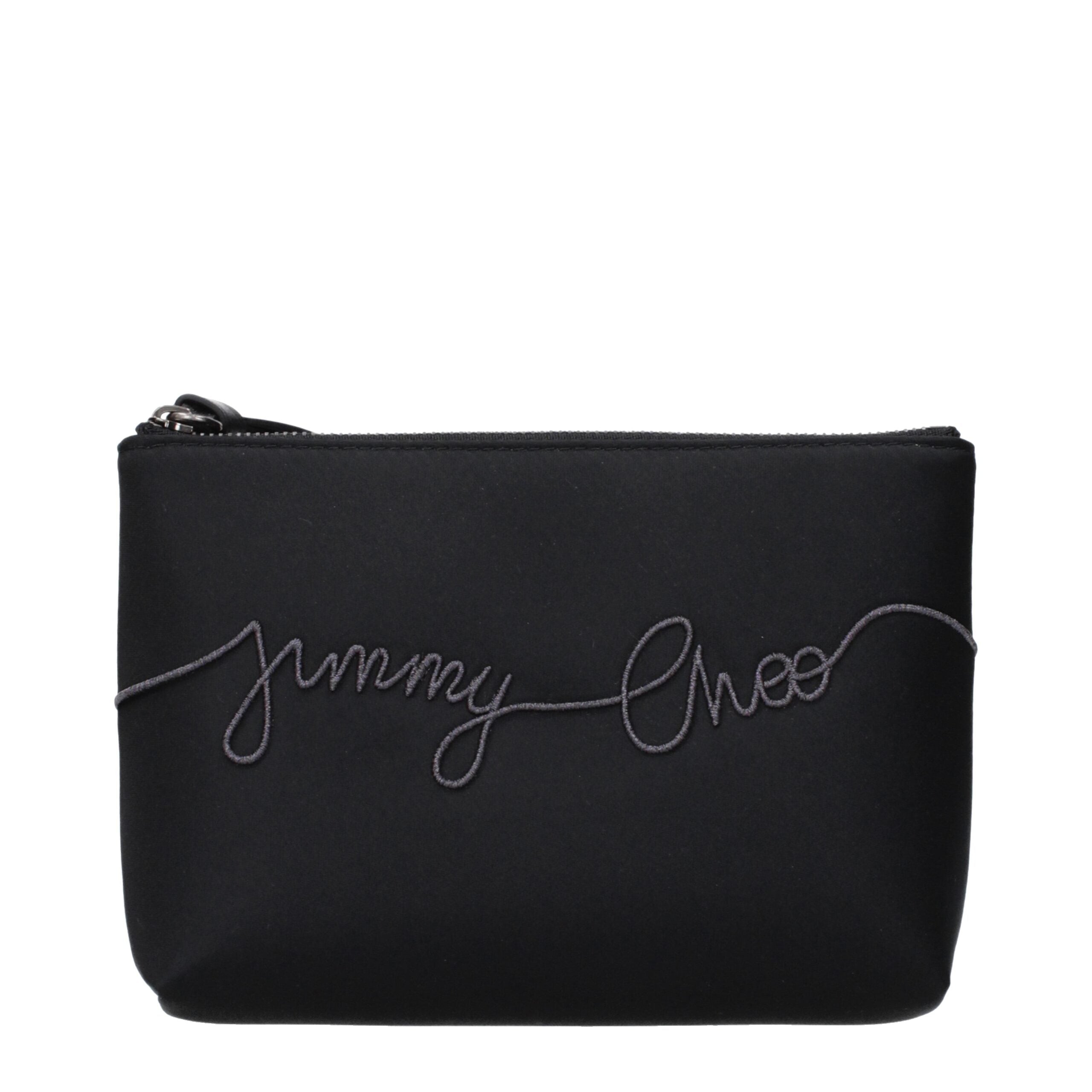 Jimmy Choo Black Satin Clutch Bag Jimmy Choo