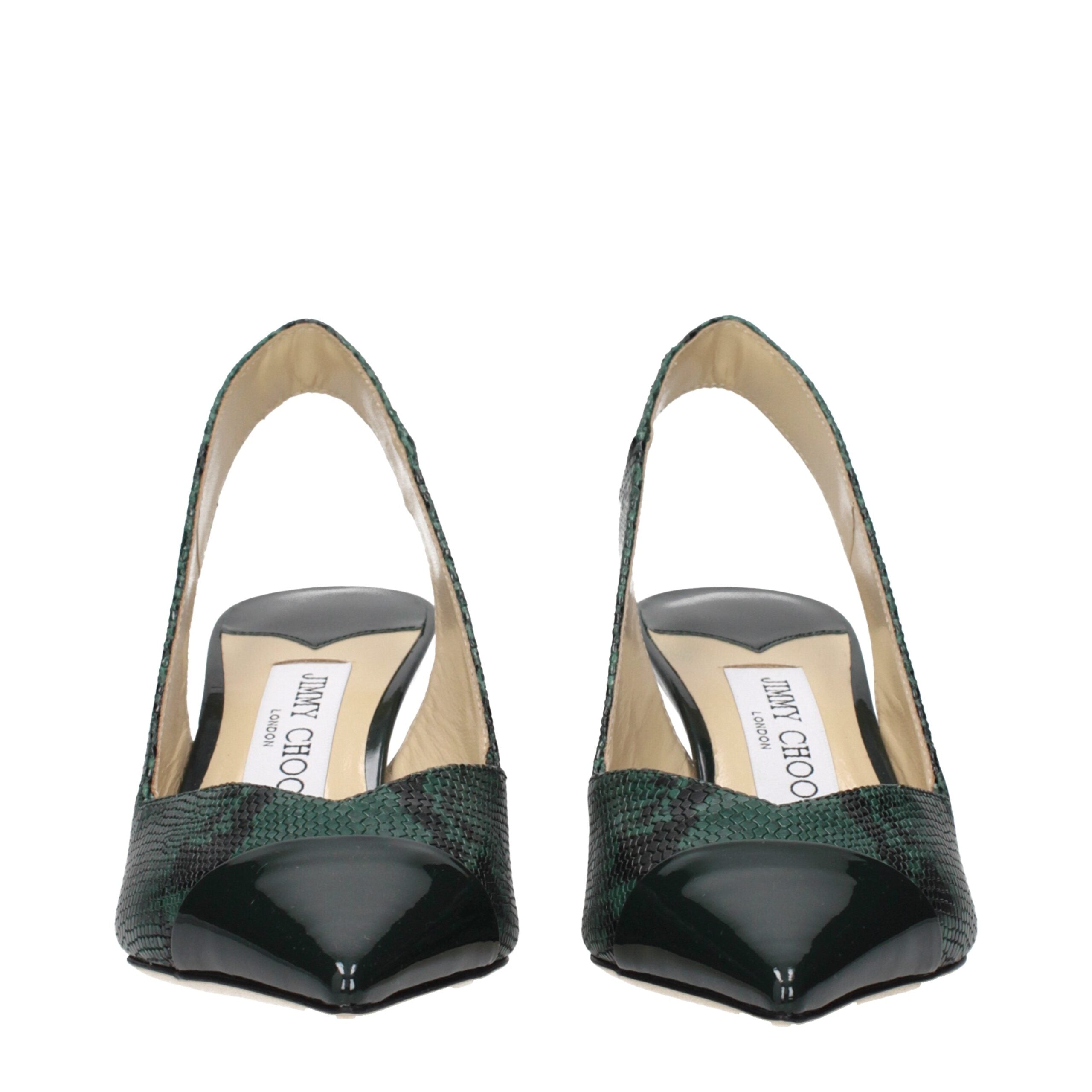 Jimmy Choo Green Leather High Heel Pumps Jimmy Choo