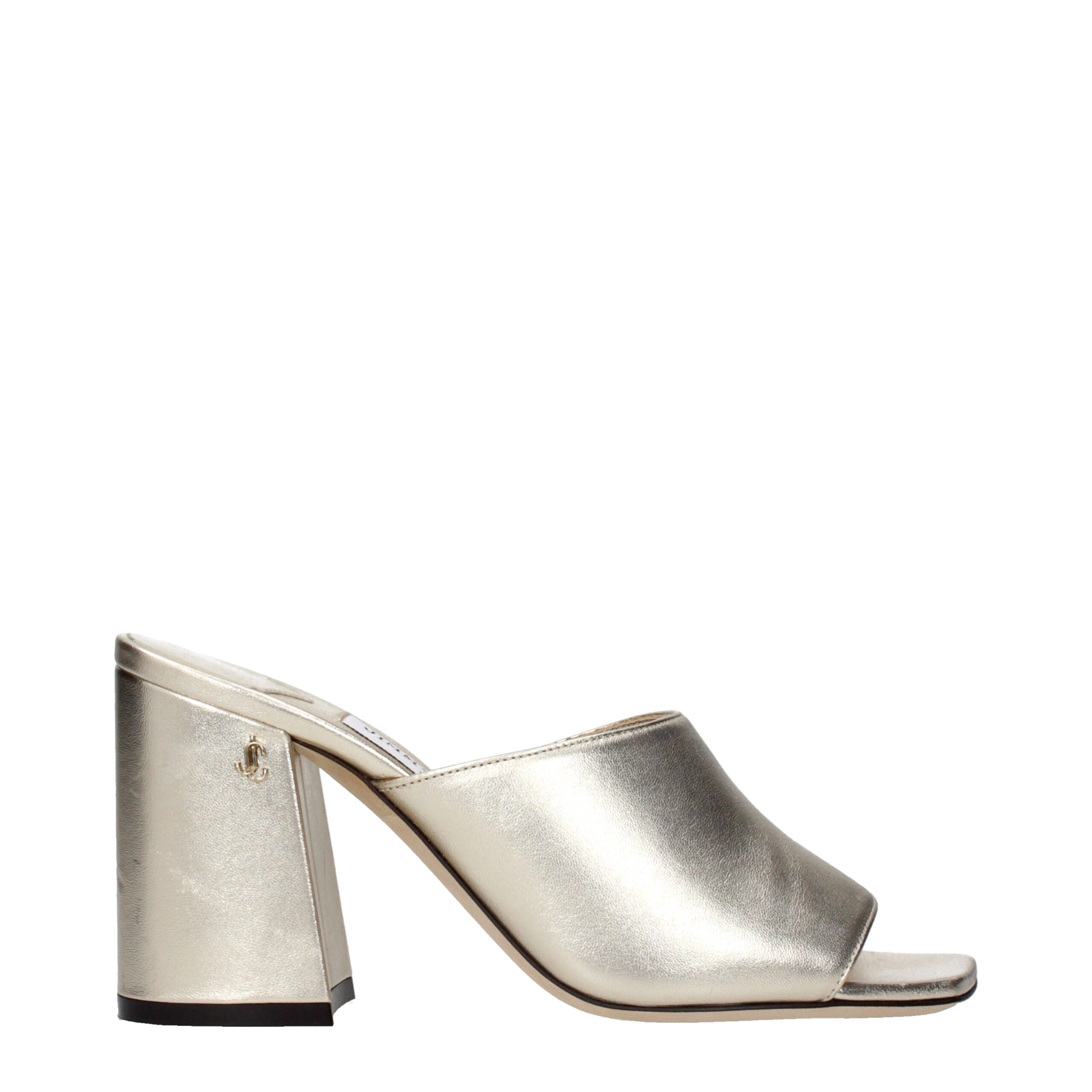 Jimmy Choo Gold Leather Platform Sandals Jimmy Choo