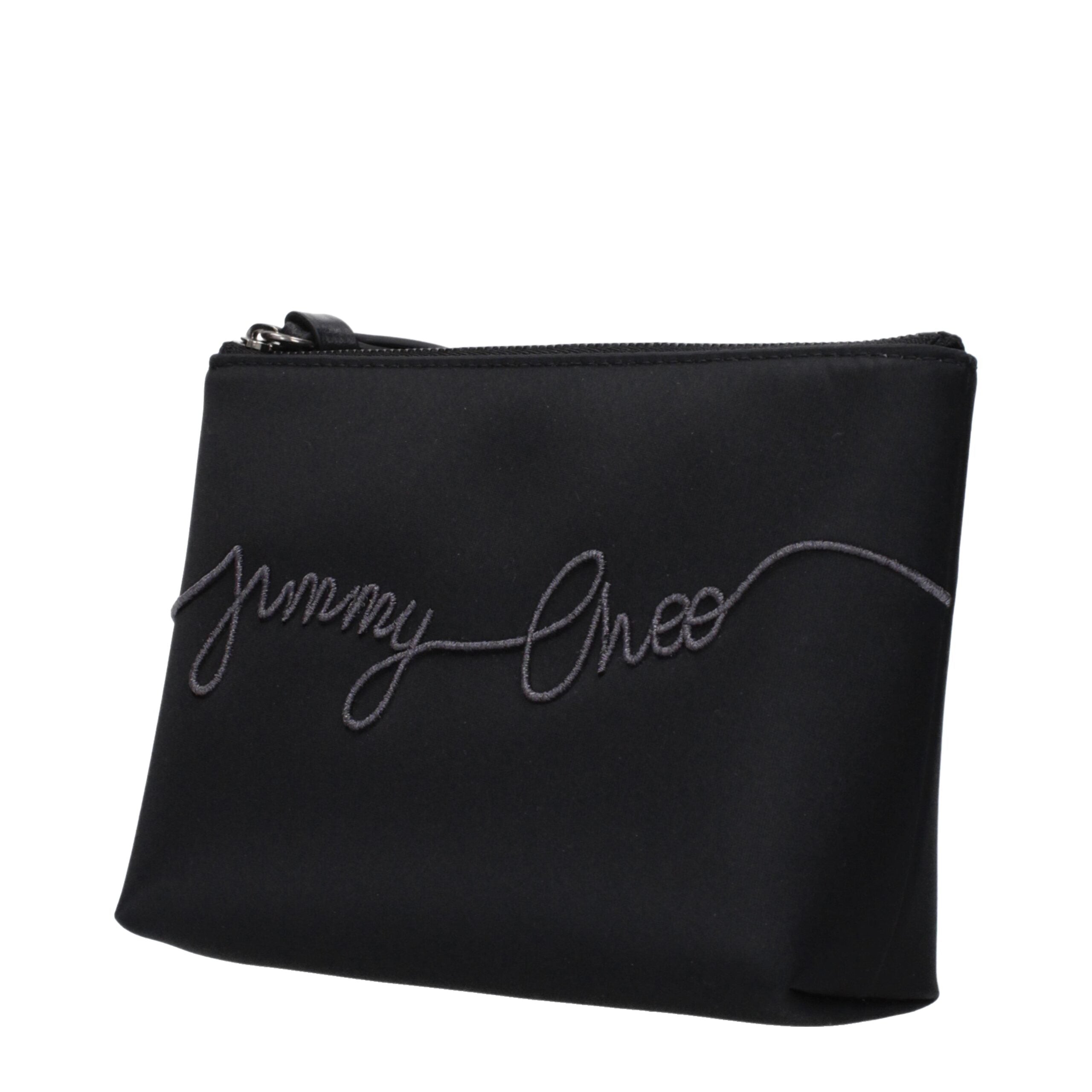 Jimmy Choo Black Satin Clutch Bag Jimmy Choo