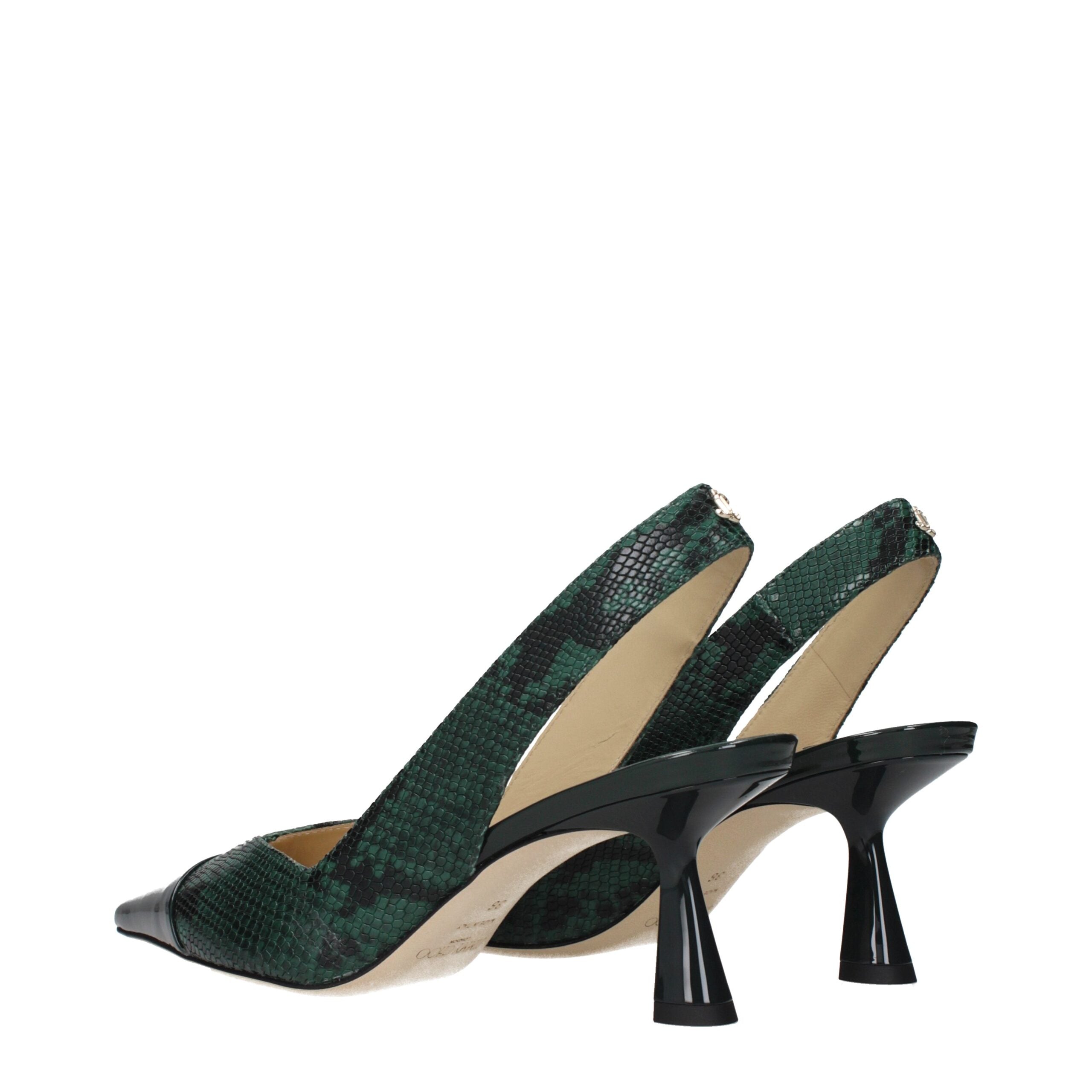 Jimmy Choo Green Leather High Heel Pumps Jimmy Choo