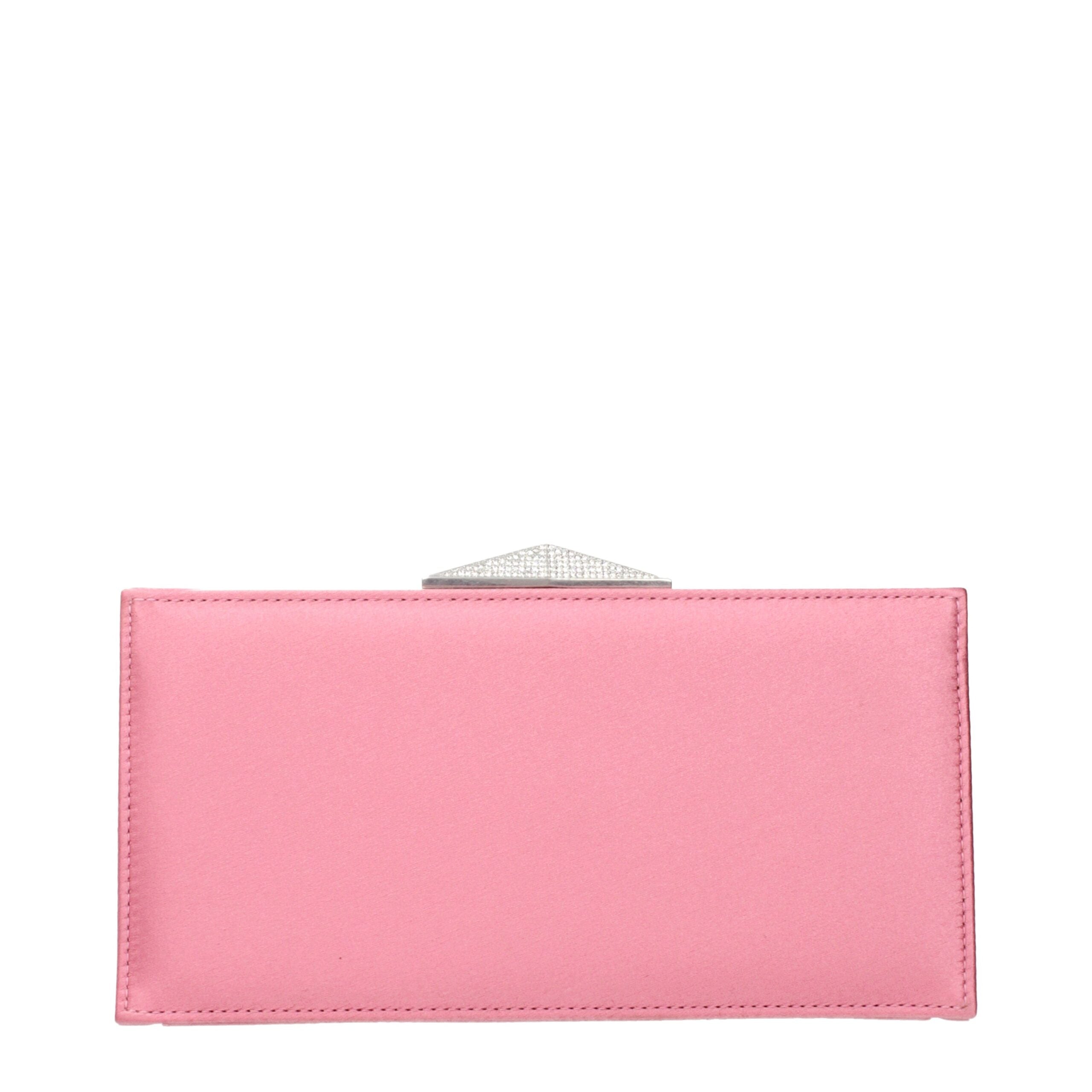 Jimmy Choo Pink Satin Clutch Bag Jimmy Choo