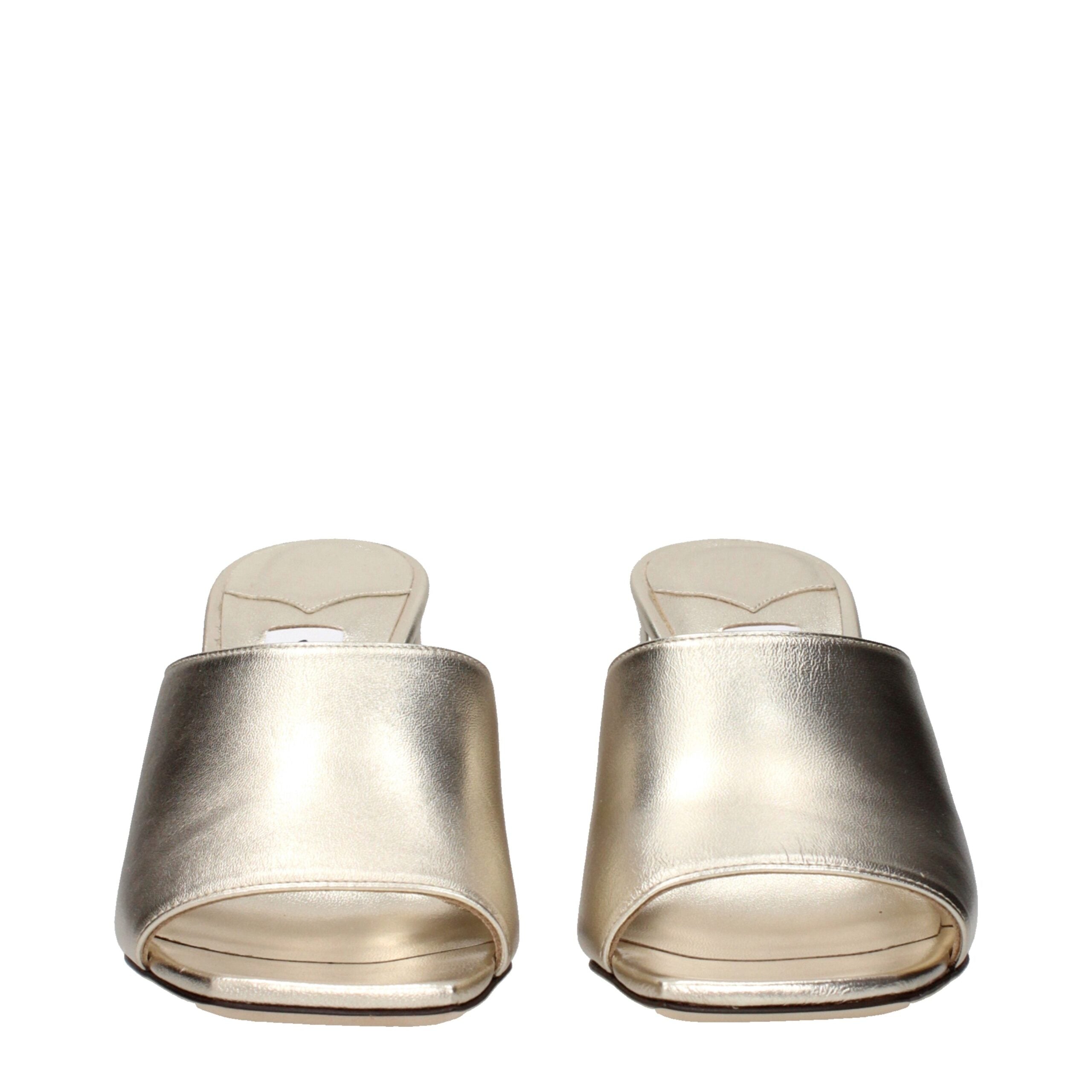 Jimmy Choo Gold Leather Platform Sandals Jimmy Choo