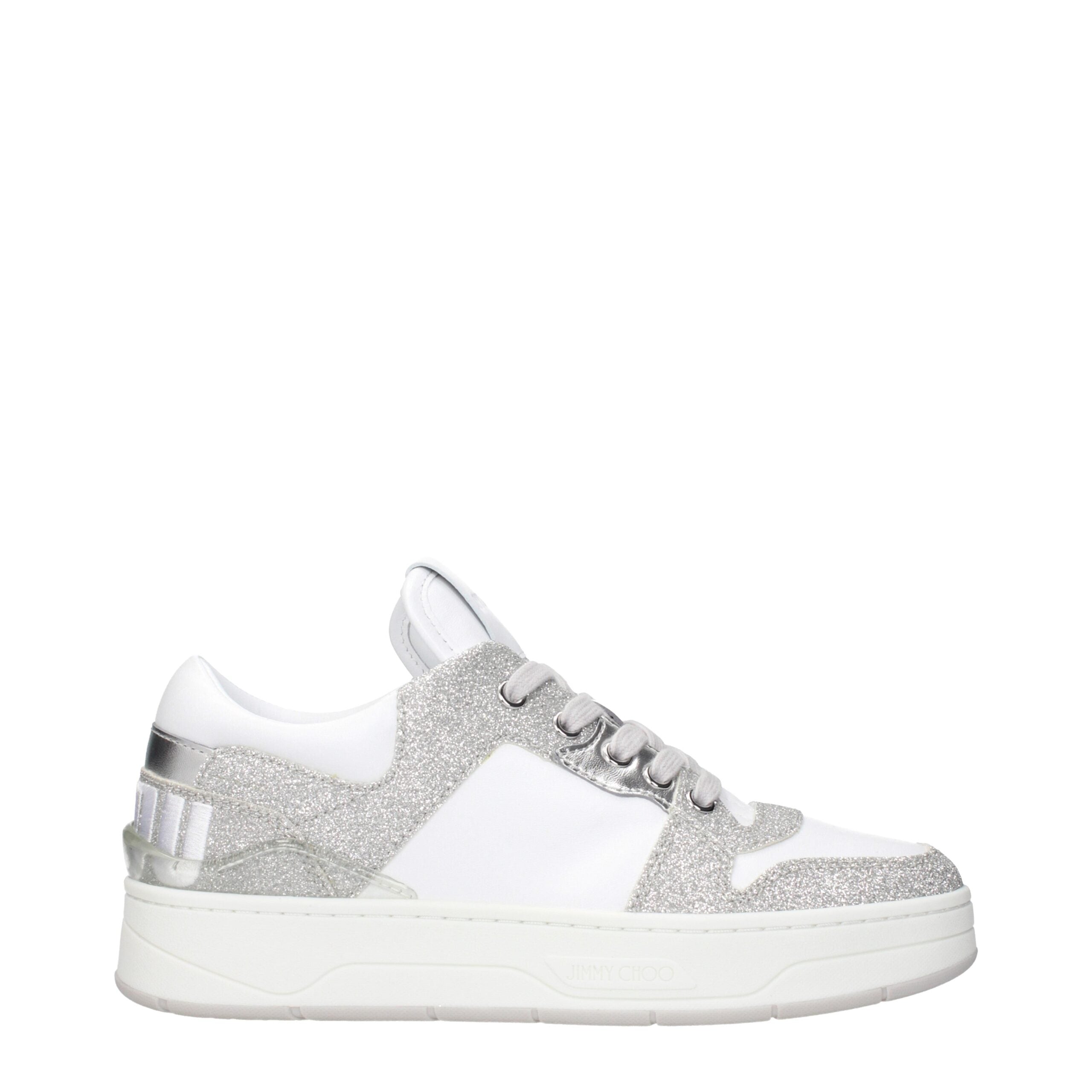 Jimmy Choo White Leather Low Top Sneakers Jimmy Choo