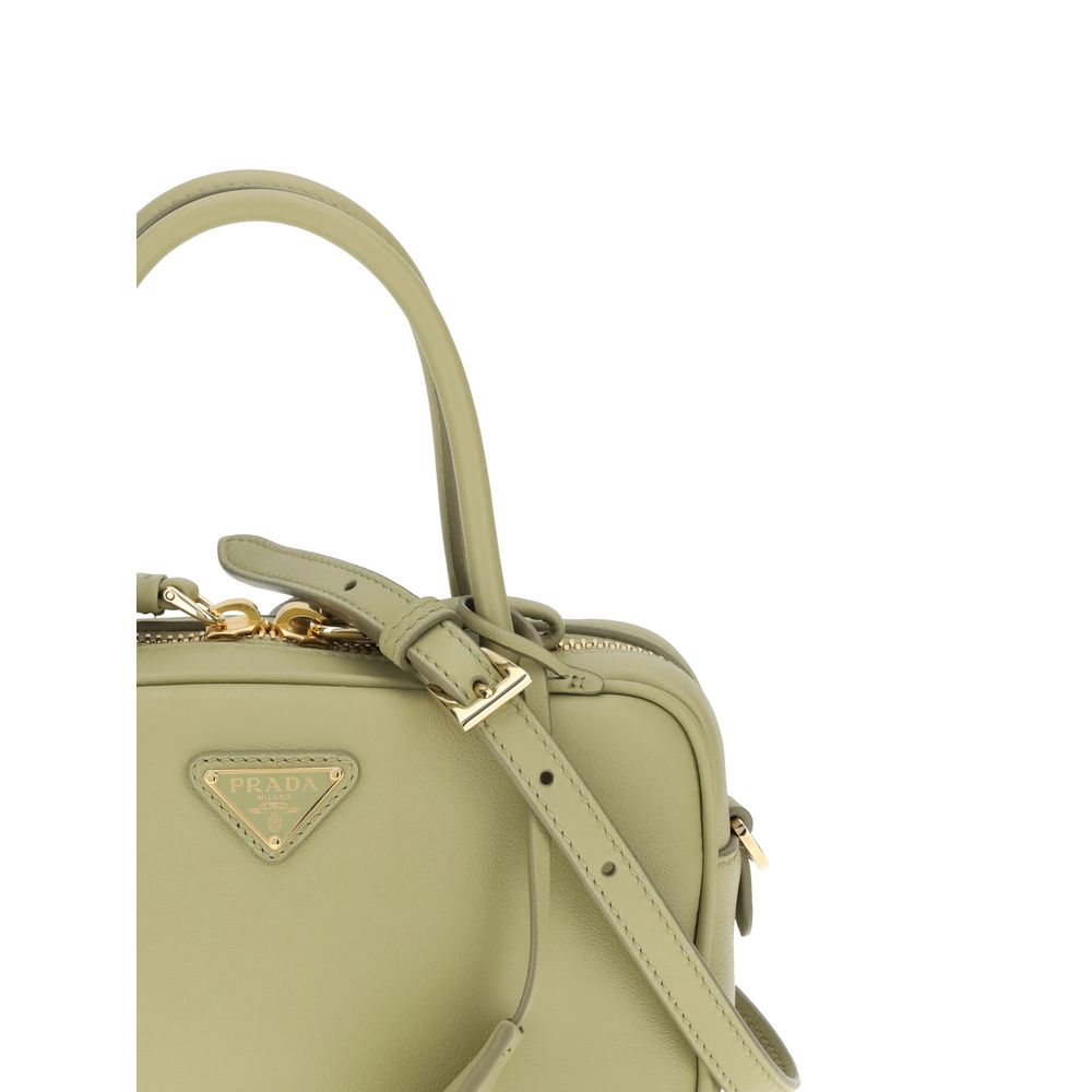 Prada Green Calf Leather Bos Taurus Handbag Prada