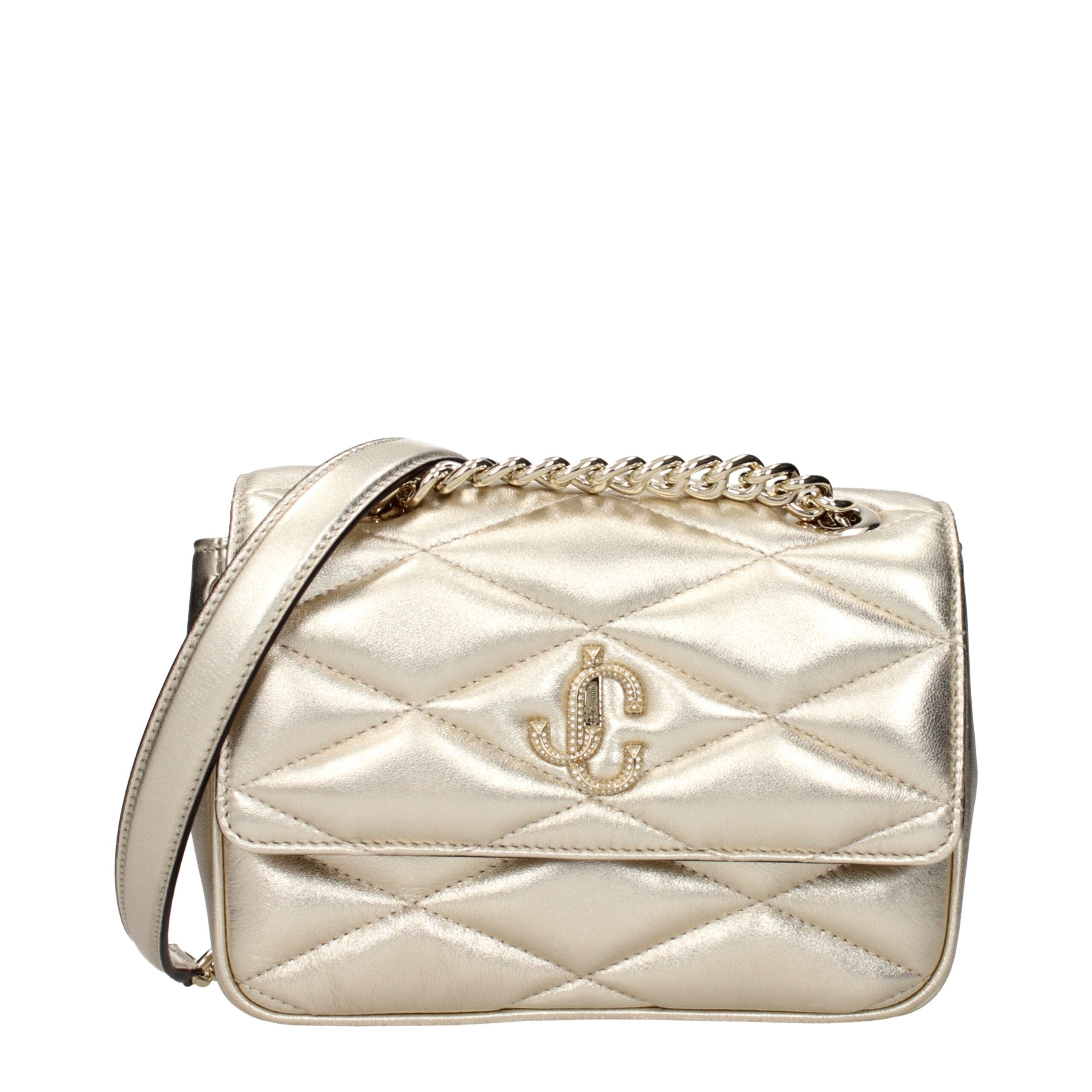 Jimmy Choo Gold Leather Shoulder Bag Jimmy Choo