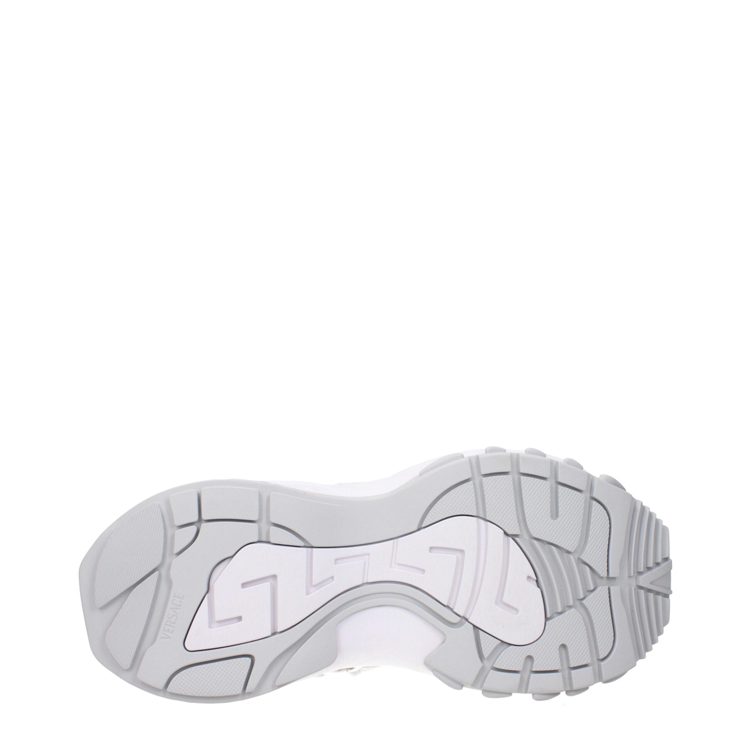 Versace White Fabric Chunky Sneakers Versace