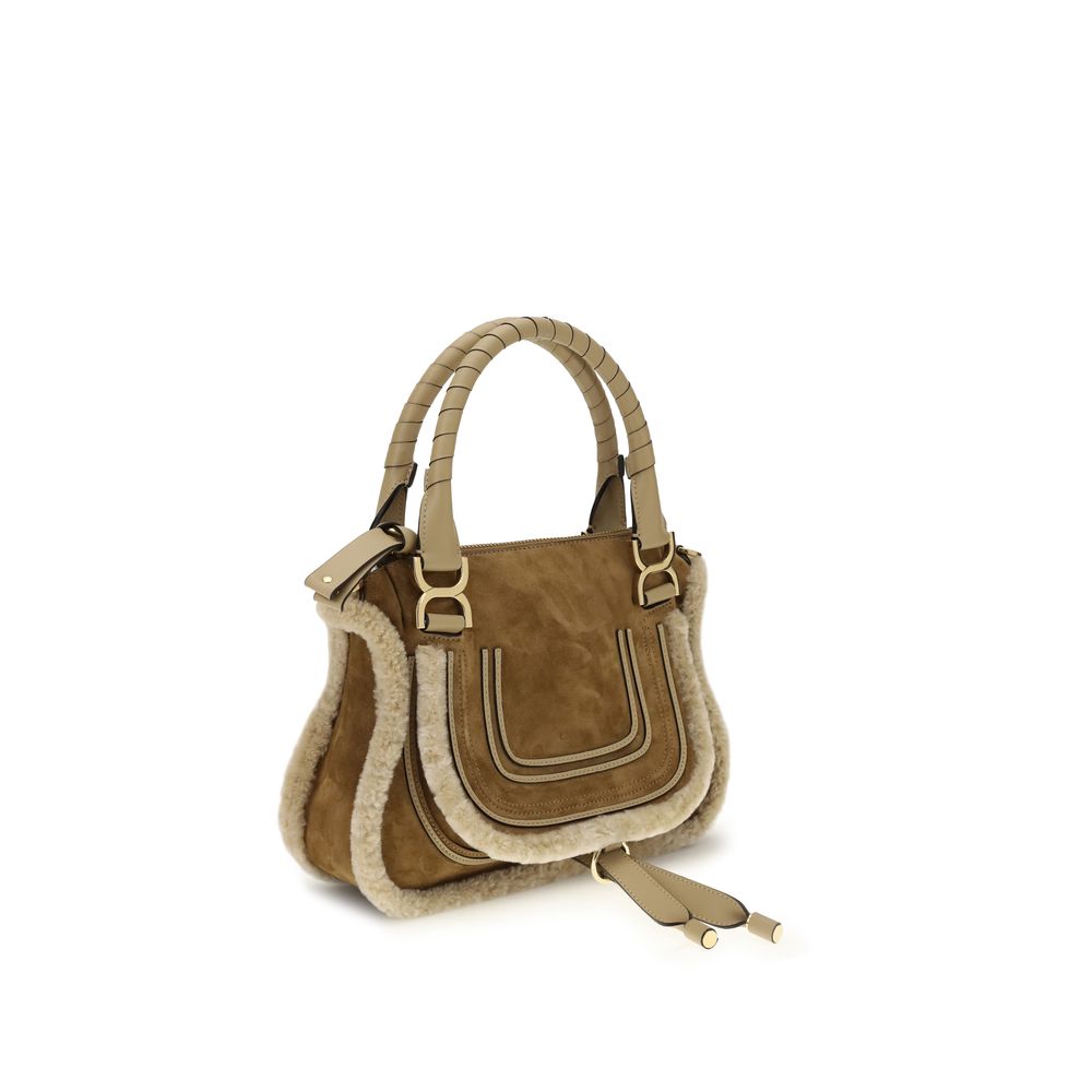 Chloé Suede and shearling leather Marcie small Handbag Chloé