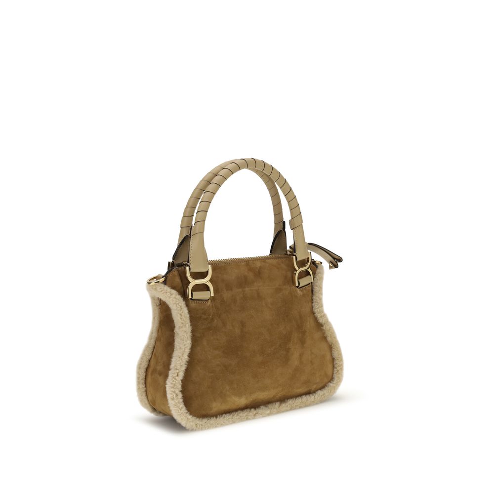 Chloé Suede and shearling leather Marcie small Handbag Chloé