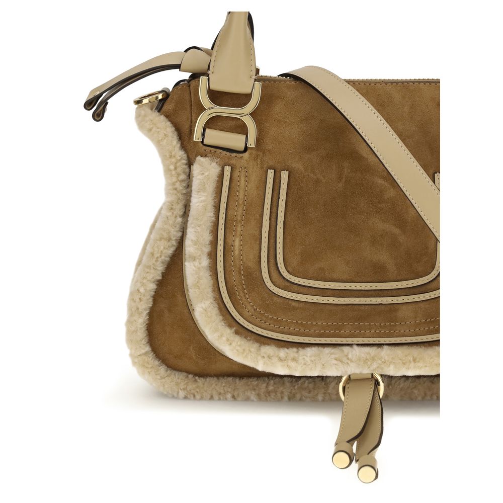 Chloé Suede and shearling leather Marcie small Handbag Chloé