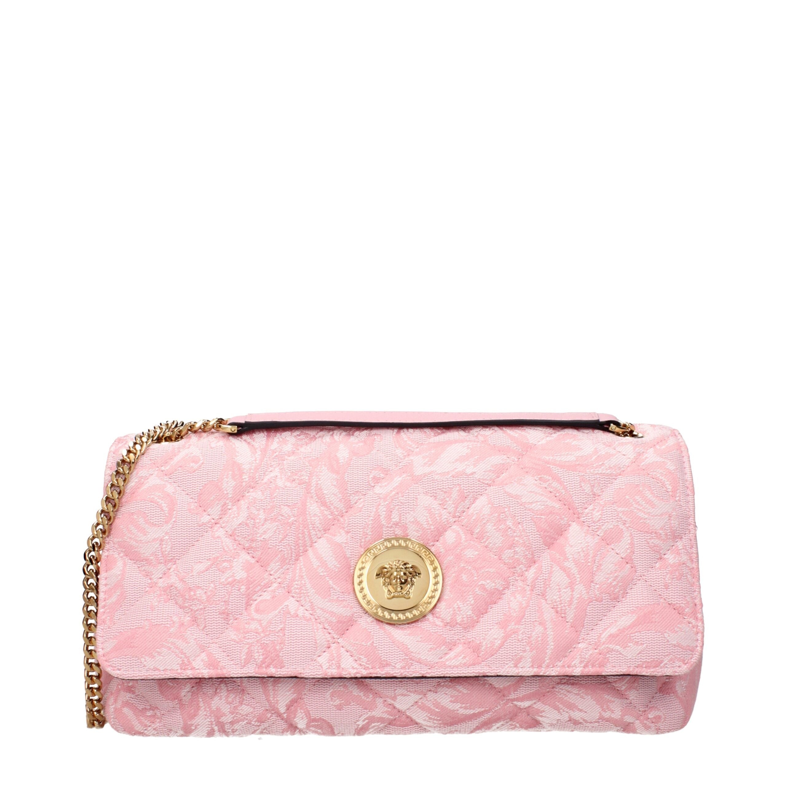 Versace Pink Fabric Shoulder Bag Versace