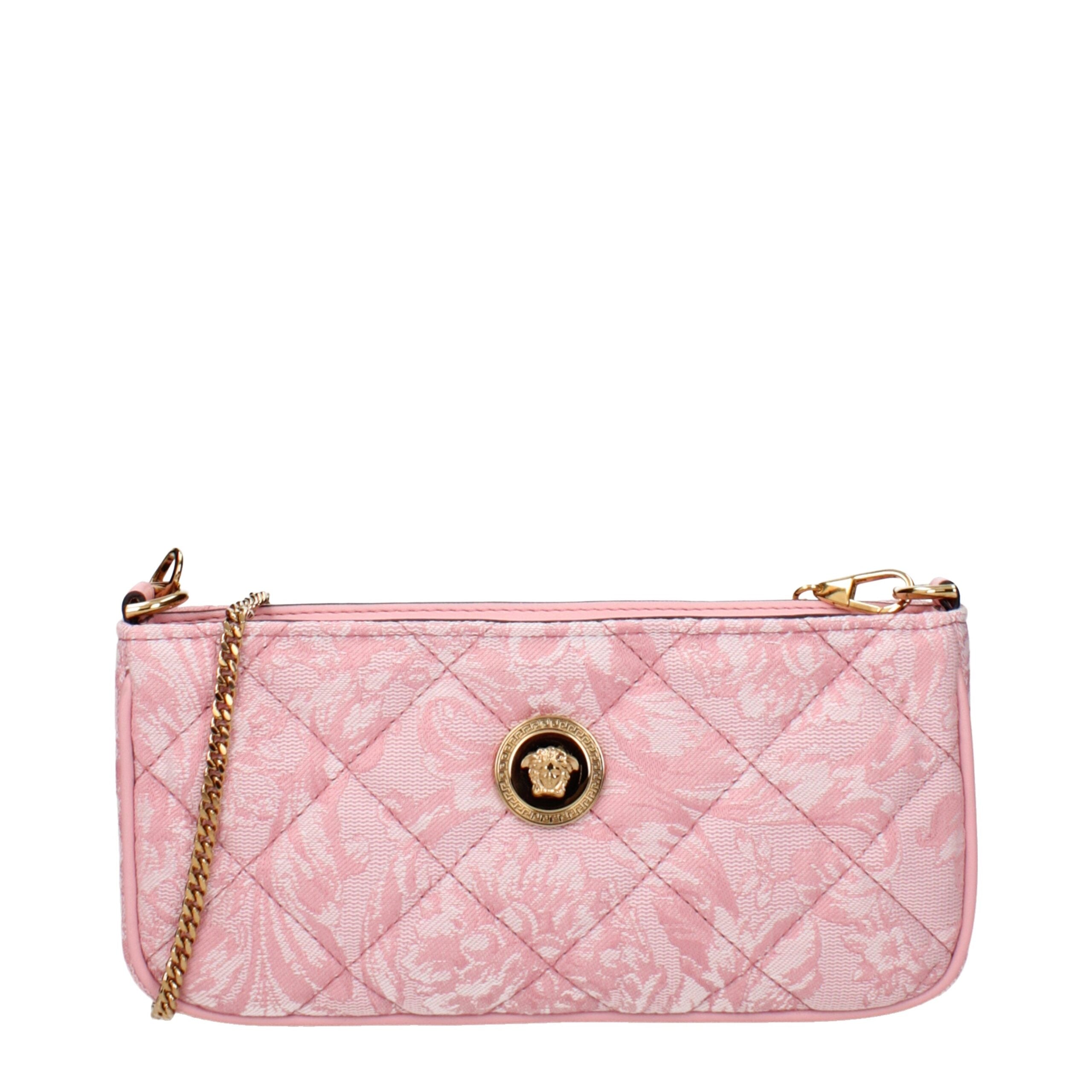 Versace Pink Fabric Crossbody Bag Versace