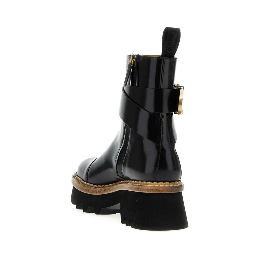 Chloé Black Calfskin Ankle Boots Chloé