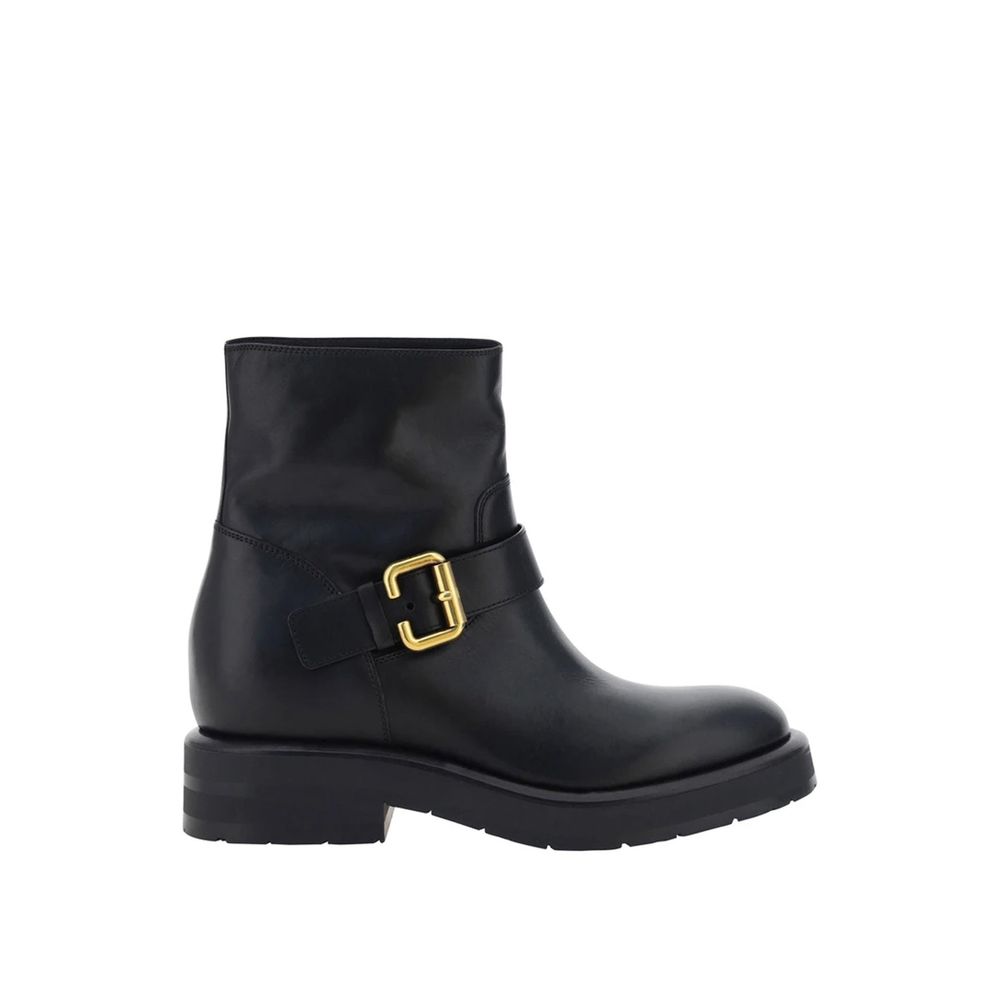 Chloé Black Calfskin Ankle Boots Chloé