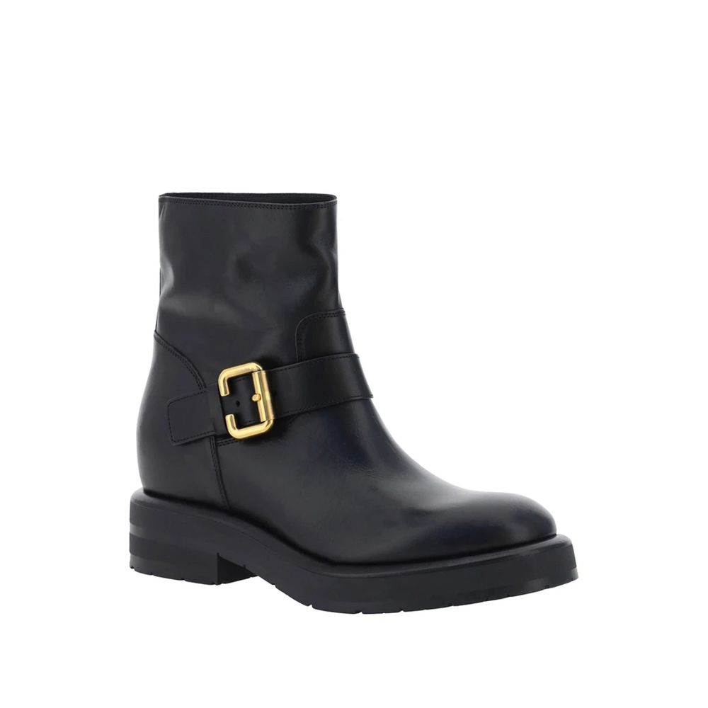 Chloé Black Calfskin Ankle Boots Chloé