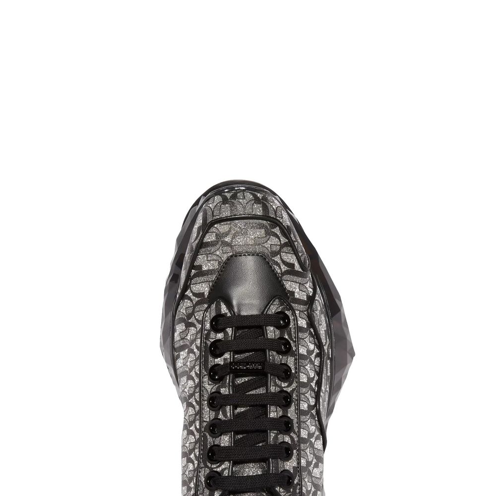 Jimmy Choo Black Calfskin Chunky Sneakers Jimmy Choo