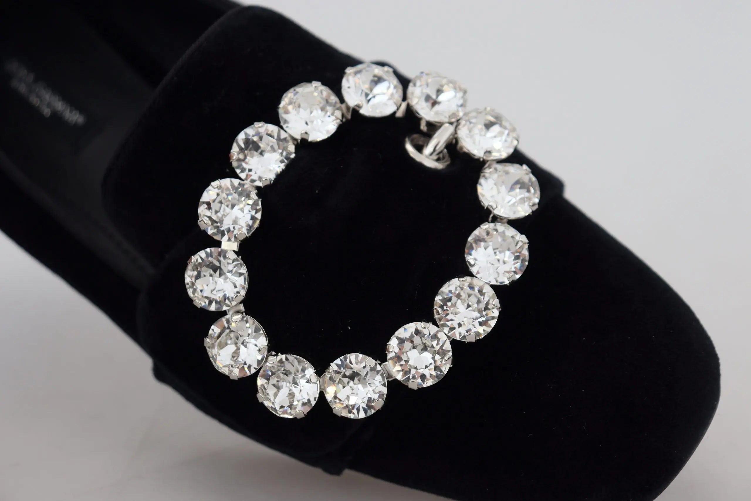 Dolce & Gabbana Black Velvet Crystals Loafers Flats Shoes Dolce & Gabbana