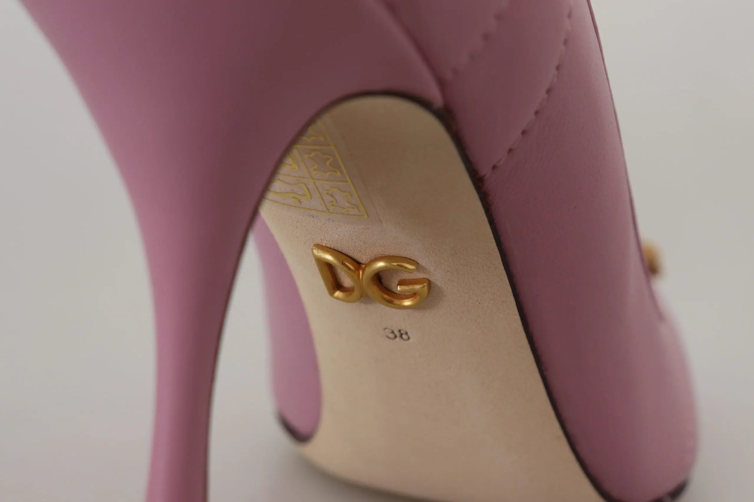 Dolce & Gabbana Pink Leather Heart DEVOTION Heels Pumps Shoes Dolce & Gabbana