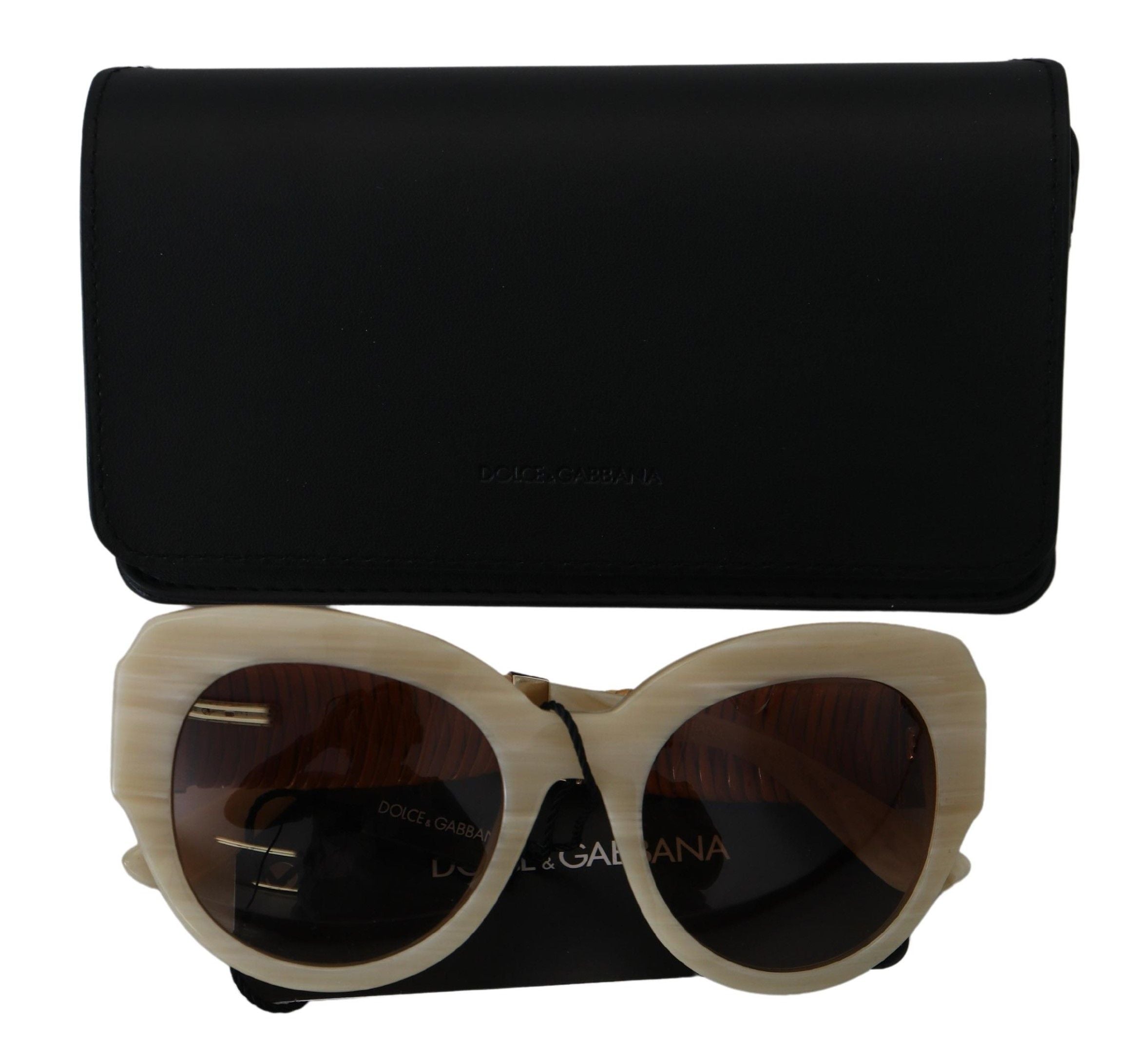 Dolce & Gabbana Beige Acetate Full Rim Brown Lense DG4294 Sunglasses Dolce & Gabbana