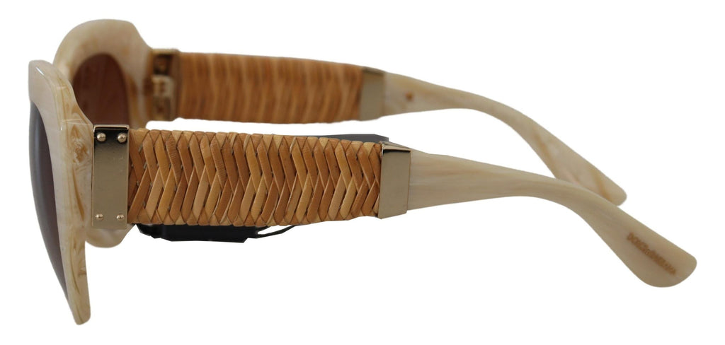 Dolce & Gabbana Beige Acetate Full Rim Brown Lense DG4294 Sunglasses Dolce & Gabbana