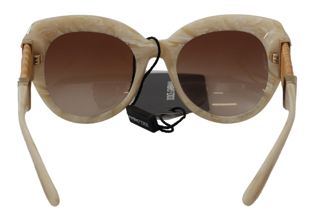 Dolce & Gabbana Beige Acetate Full Rim Brown Lense DG4294 Sunglasses Dolce & Gabbana