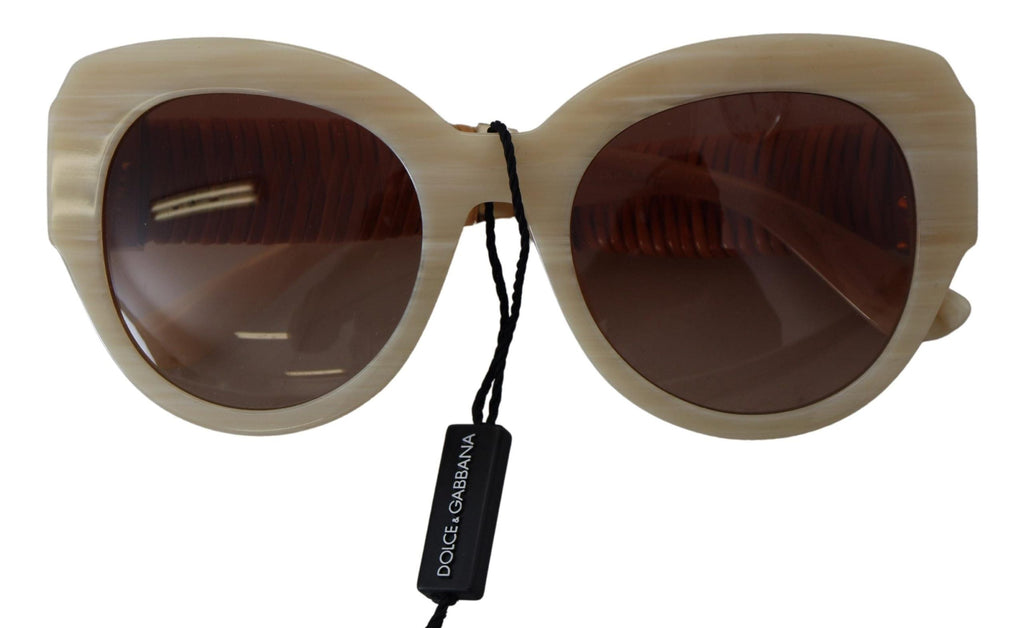 Dolce & Gabbana Beige Acetate Full Rim Brown Lense DG4294 Sunglasses Dolce & Gabbana