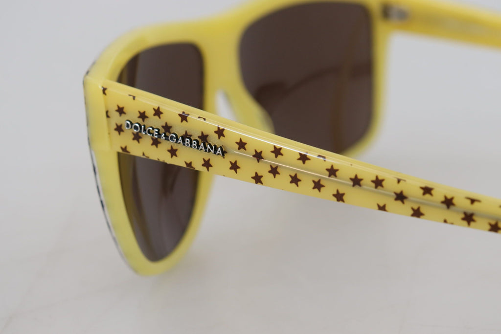 Dolce & Gabbana Yellow Stars Acetate Square Shades DG4125 Sunglasses Dolce & Gabbana