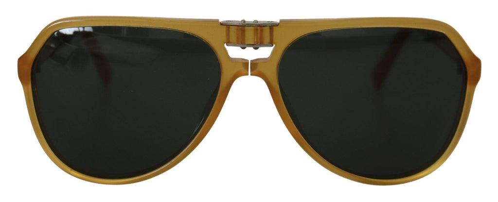 Dolce & Gabbana Yellow Acetate Black Lens Aviator DG4196 Sunglasses Dolce & Gabbana