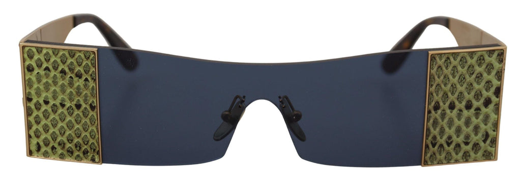 Dolce & Gabbana Gold Metal Rectangle Shades DG2263 Sunglasses Dolce & Gabbana