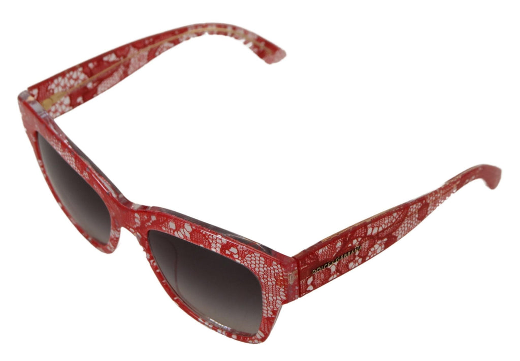 Dolce & Gabbana Red Lace Acetate Rectangle Shades  DG4231F  Sunglasses Dolce & Gabbana