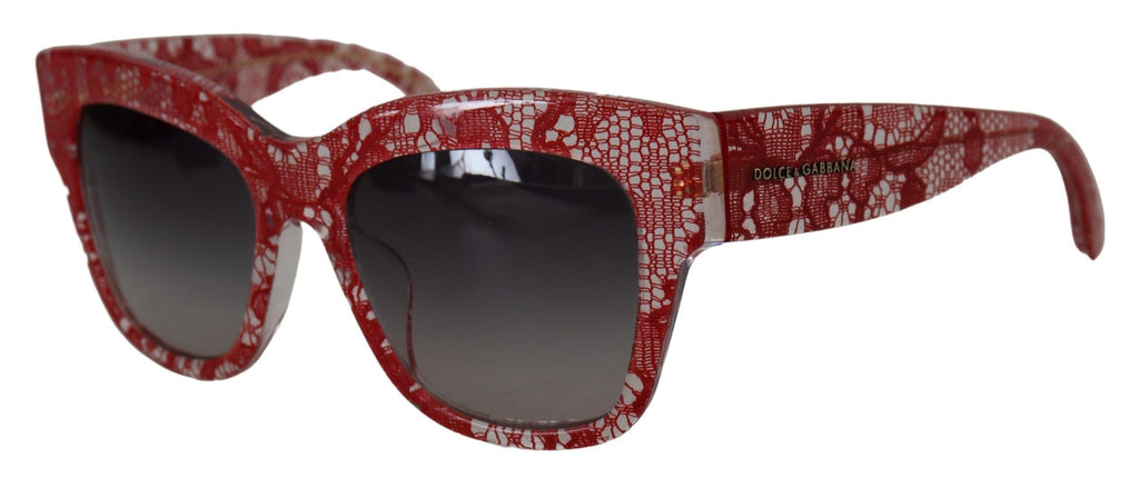 Dolce & Gabbana Red Lace Acetate Rectangle Shades  DG4231F  Sunglasses Dolce & Gabbana