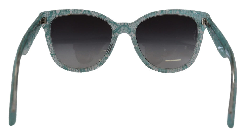 Dolce & Gabbana Blue Lace Acetate Crystal Round DG4190 Sunglasses Dolce & Gabbana