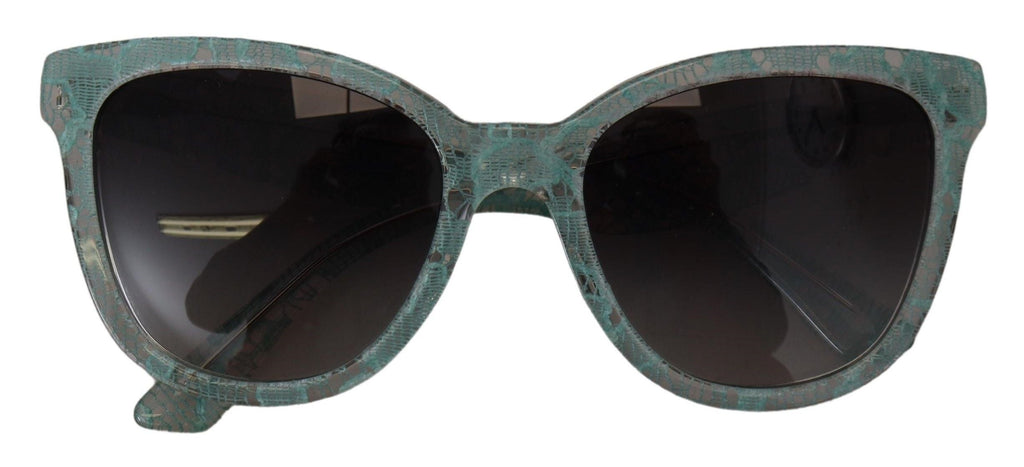 Dolce & Gabbana Blue Lace Acetate Crystal Round DG4190 Sunglasses Dolce & Gabbana