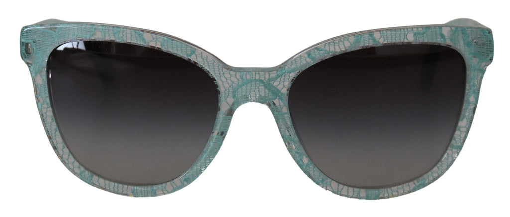 Dolce & Gabbana Blue Lace Acetate Crystal Round DG4190 Sunglasses Dolce & Gabbana