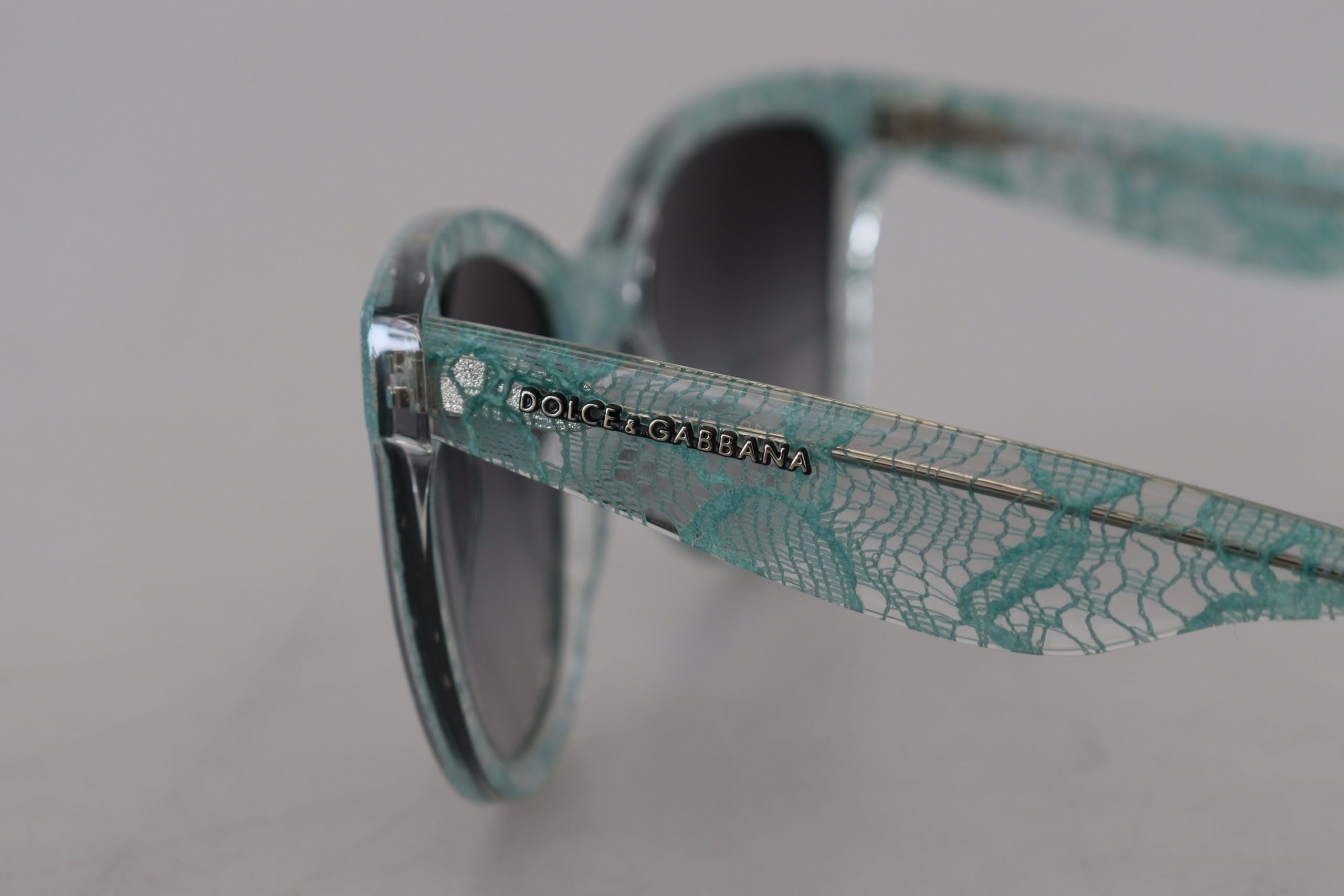 Dolce & Gabbana Blue Lace Acetate Crystal Round DG4190 Sunglasses Dolce & Gabbana