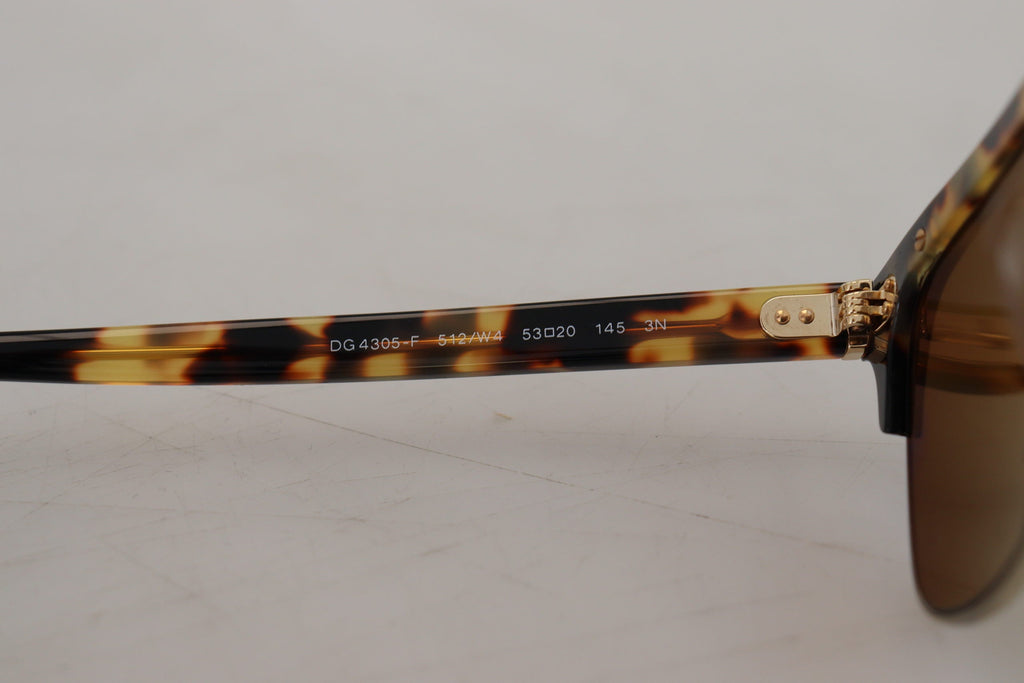Dolce & Gabbana Brown Gold Acetate Havana DG430A Sunglasses Dolce & Gabbana