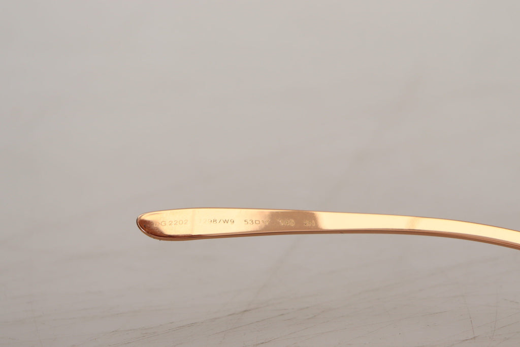 Dolce & Gabbana Pink Gold Rose Sequin Embroidery DG2202 Sunglasses Dolce & Gabbana