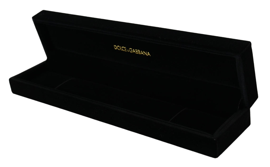 Dolce & Gabbana Black Velvet Logo Plaque Storage Bracelet Jewelry Box Dolce & Gabbana