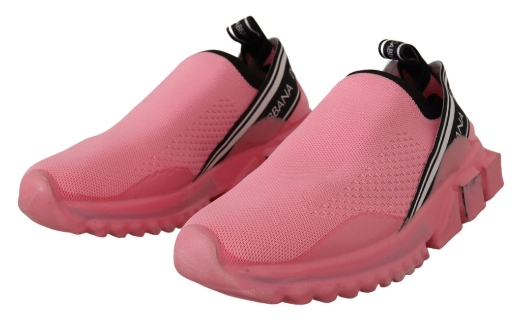 Dolce & Gabbana Pink Low Top Slip On Casual Sorrento Sneakers Dolce & Gabbana