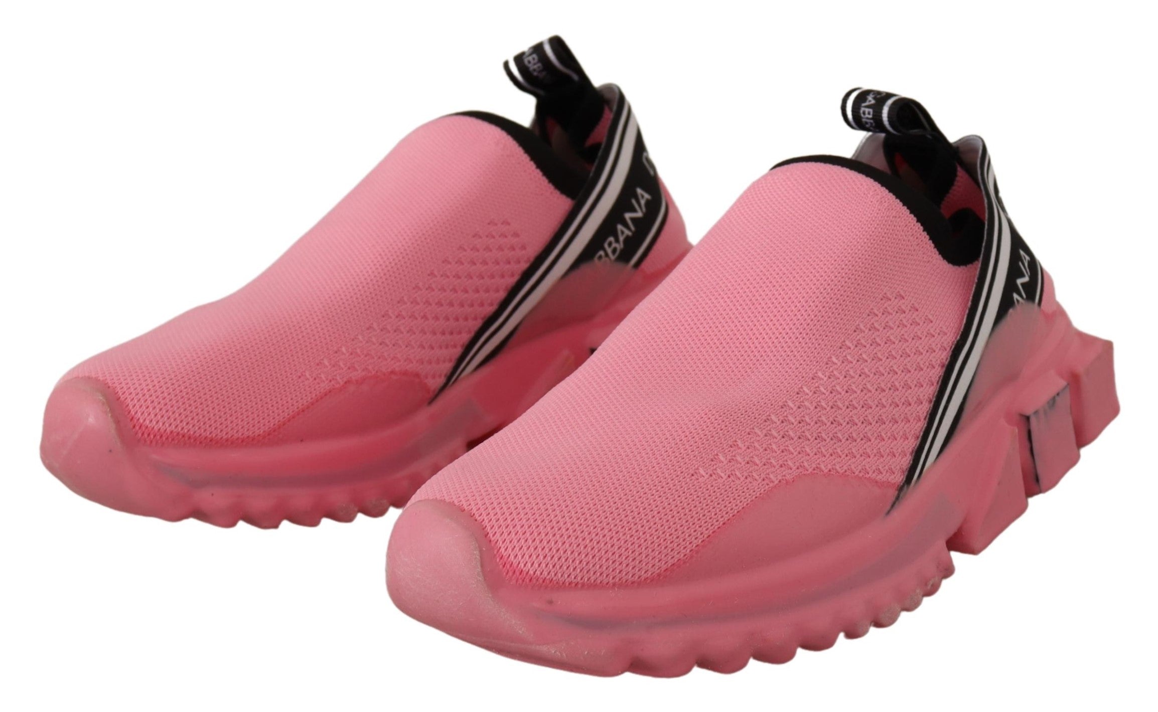 Dolce & Gabbana Pink Low Top Slip On Casual Sorrento Sneakers Dolce & Gabbana
