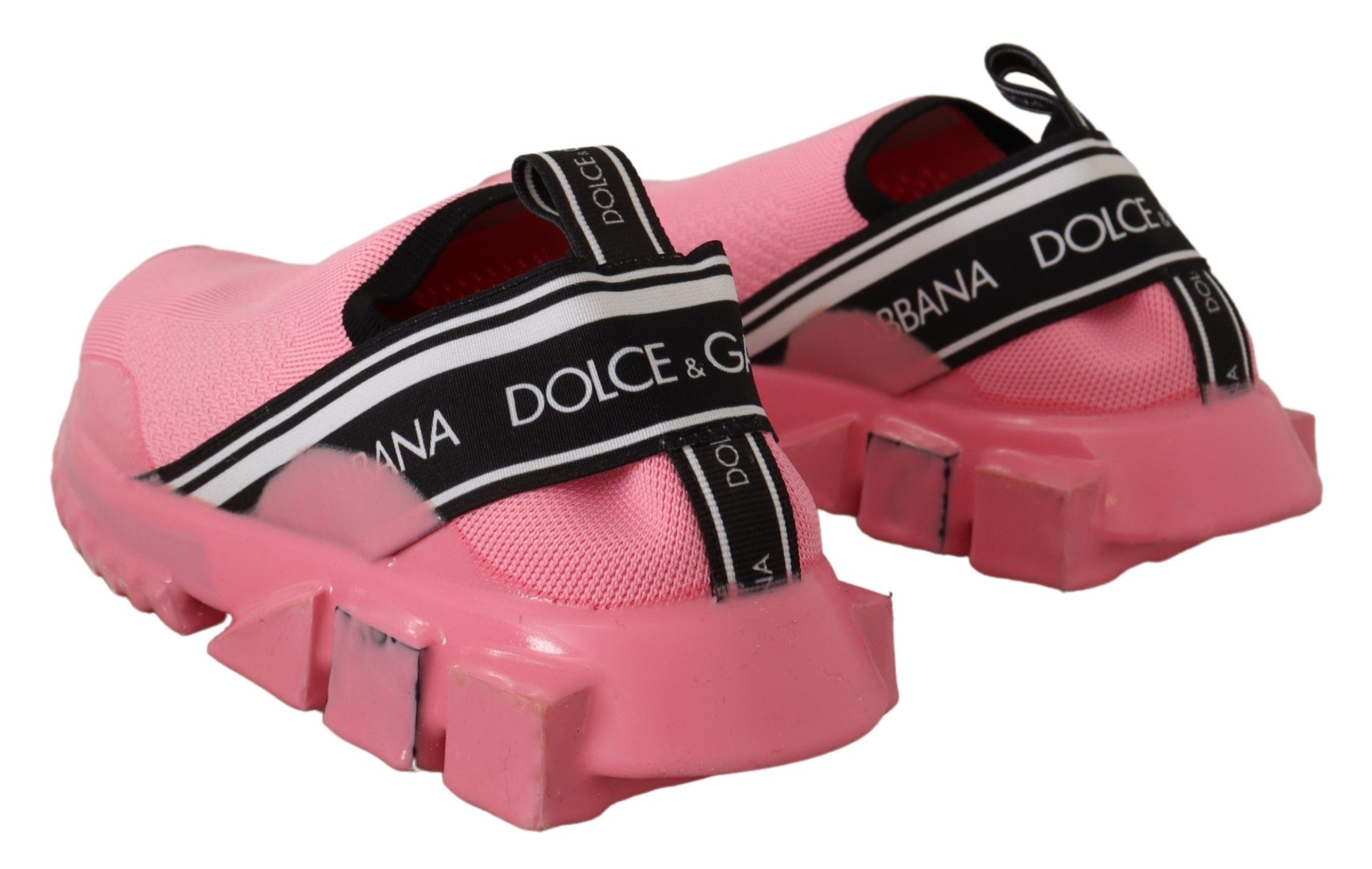 Dolce & Gabbana Pink Low Top Slip On Casual Sorrento Sneakers Dolce & Gabbana