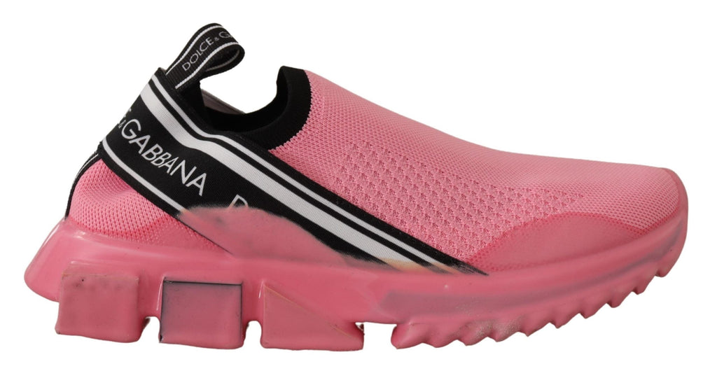 Dolce & Gabbana Pink Low Top Slip On Casual Sorrento Sneakers Dolce & Gabbana